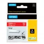 DYMO Rhino Industrial Vinyl Labels | 12 mm x 5.5 m | White Print on Red | Self-Adhesive | for LabelManager & Rhino Label Makers