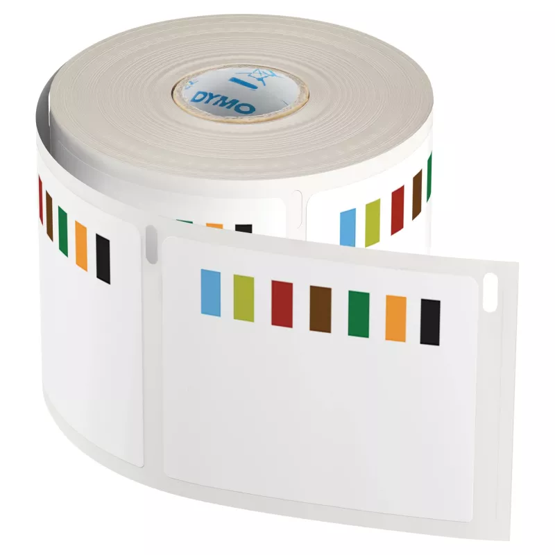 DYMO Authentic LabelWriter Stock Rotation Labels for Food Industry | 54mm x 70mm | 400 Colour-Coded Self-Adhesive Labels | For LabelWriter Label Makers