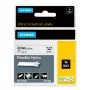 DYMO Rhino Industrial Flexible Nylon Labels | 24 mm x 3.5 m | Black Print on White | Self-Adhesive | for LabelManager & Rhino Label Makers