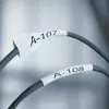 DYMO Rhino Industrial Heat-Shrink Cable Label Tubes | 12mm x 1.5m | Black Print on White | for Rhino Label Makers