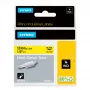 DYMO Rhino Industrial Heat-Shrink Cable Label Tubes | 12 mm x 1.5 m | Black Print on Yellow | for Rhino Label Makers