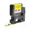 DYMO Rhino Industrial Heat-Shrink Cable Label Tubes | 12 mm x 1.5 m | Black Print on Yellow | for Rhino Label Makers