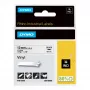 DYMO Rhino Industrial Vinyl Labels | 12 mm x 5.5 m | Black Print on White | Self-Adhesive | for Rhino & LabelManager Label Makers