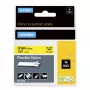 DYMO Rhino Industrial Flexible Nylon Labels | 12 mm x 3.5 m | Black Print on Yellow | Self-Adhesive | for Rhino & LabelManager Label Makers