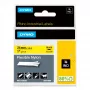 DYMO Rhino Industrial Flexible Nylon Labels | 24 mm x 3.5 m | Black Print on Yellow | Self-Adhesive | for Rhino & LabelManager Label Makers