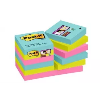 3M 622-12SS-MIA note paper Square Blue, Pink, Yellow Self-adhesive