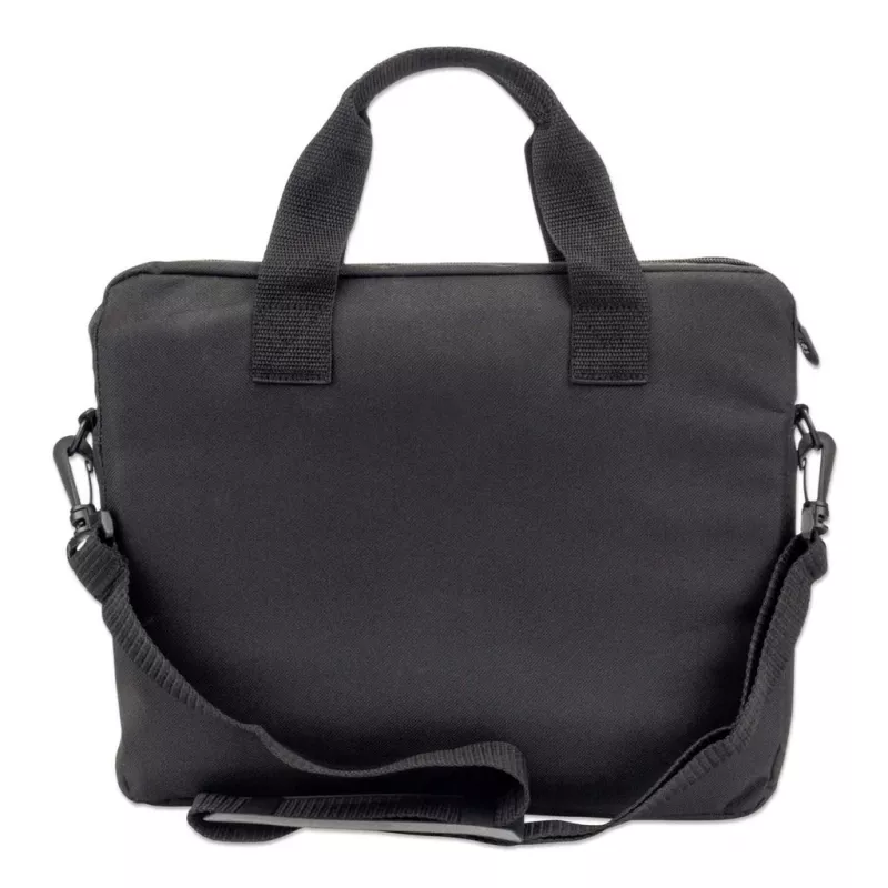 Manhattan London Laptop Bag 12.5 inch, Top Loader, Black, LOW COST, Accessories Pocket, Shoulder Strap (removable), Notebook Case, Three Year Warranty