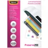Fellowes A4 Glossy 250 Micron Laminating Pouch - 100 pack, Glossy, Transparent, A4, 0.25 mm, 210 mm, 1 mm