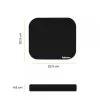Fellowes Premium Mousepad - Black, Black, Monochromatic, Polyester, Rubber