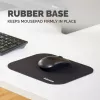 Fellowes Premium Mousepad - Black, Black, Monochromatic, Polyester, Rubber