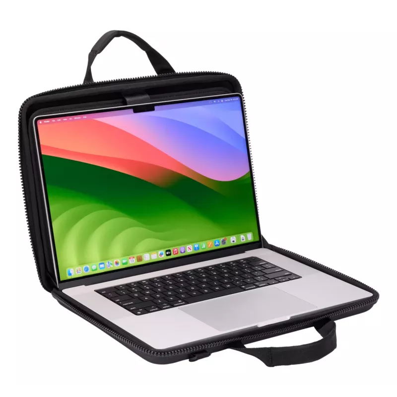 Laptop bag Thule Gauntlet 16 for 16-inch MacBook, black, reinforced sleeve and protective zip