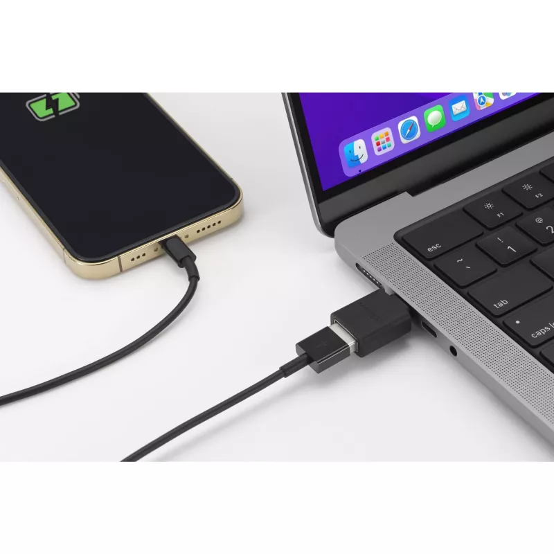 Kensington CA1010 USB-C to USB-A M/F Adapter, USB-C, USB-A, Black
