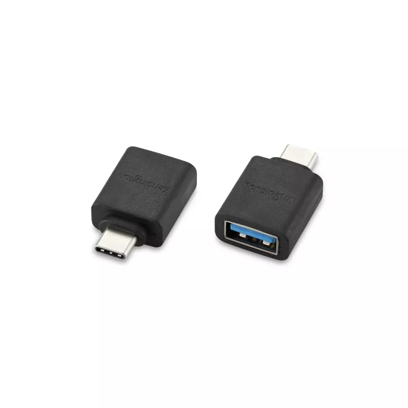 Kensington CA1010 USB-C to USB-A M/F Adapter, USB-C, USB-A, Black