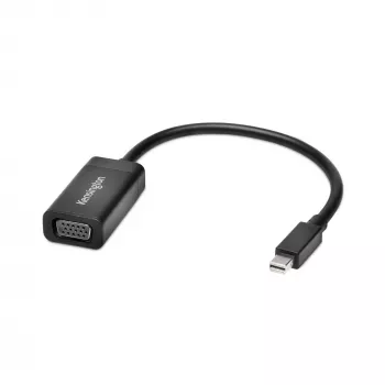 Kensington VM1000 Mini Display Port to VGA Adapter, 0.14 m, Mini DisplayPort 1.2, VGA, Male, Female, 1920 x 1080 pixels