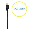 Kensington PowerBolt™ 2.4 Car Charger — Black, Auto, Cigar lighter, 1 m, Black