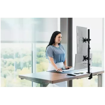 Kensington Vertical Stacking Dual Monitor Arm Clamp Mount 9 kg Capacity