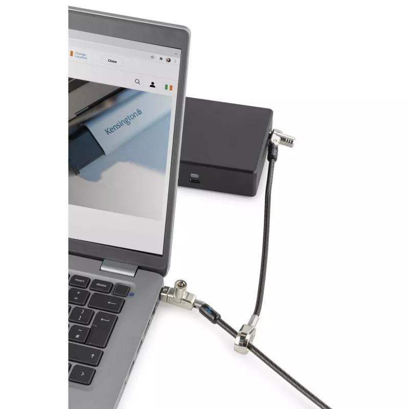 Kensington Slim N17 2.0 Keyed Dual Head Laptop Lock for Wedge-Shaped Slots