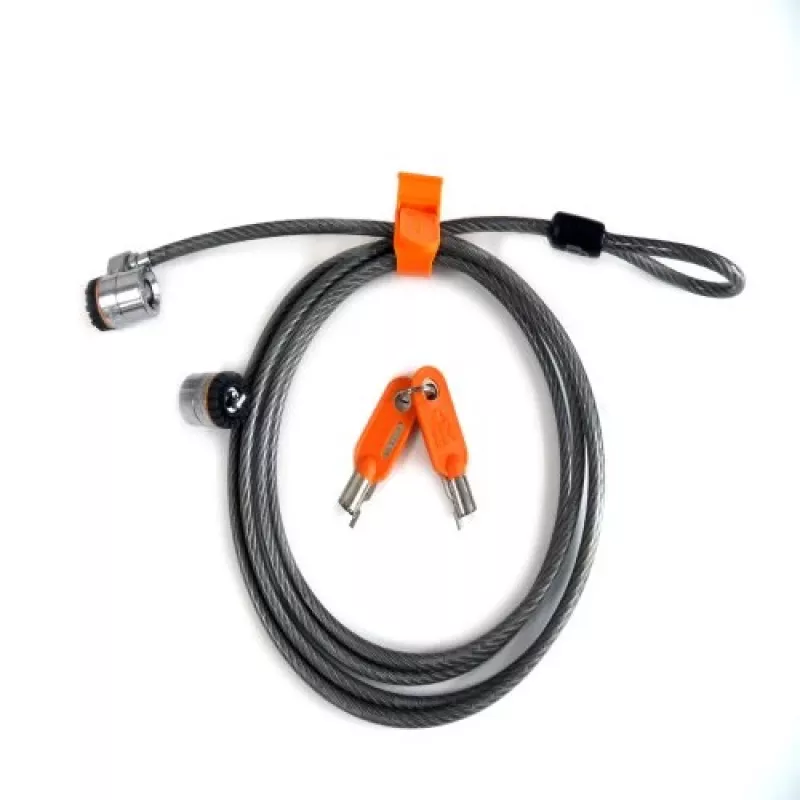 Kensington MicroSaver® Keyed Twin Laptop Lock, 2.2 m, Round key, Steel