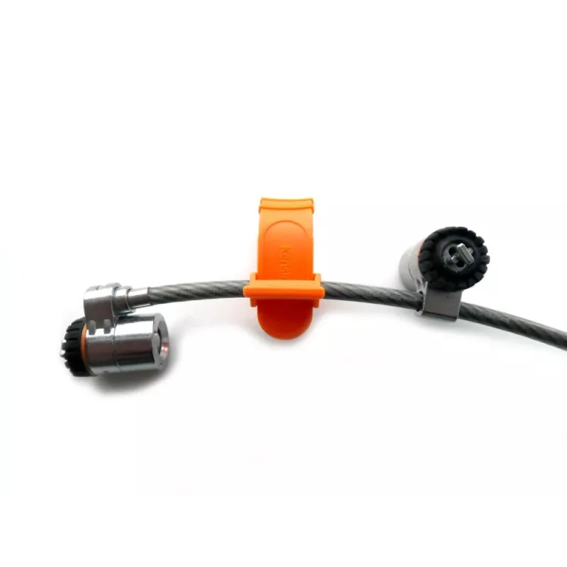 Kensington MicroSaver® Keyed Twin Laptop Lock, 2.2 m, Round key, Steel