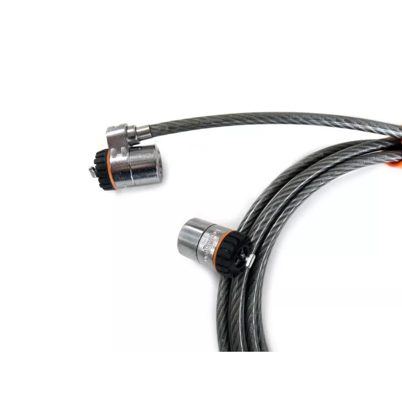 Kensington MicroSaver® Keyed Twin Laptop Lock, 2.2 m, Round key, Steel