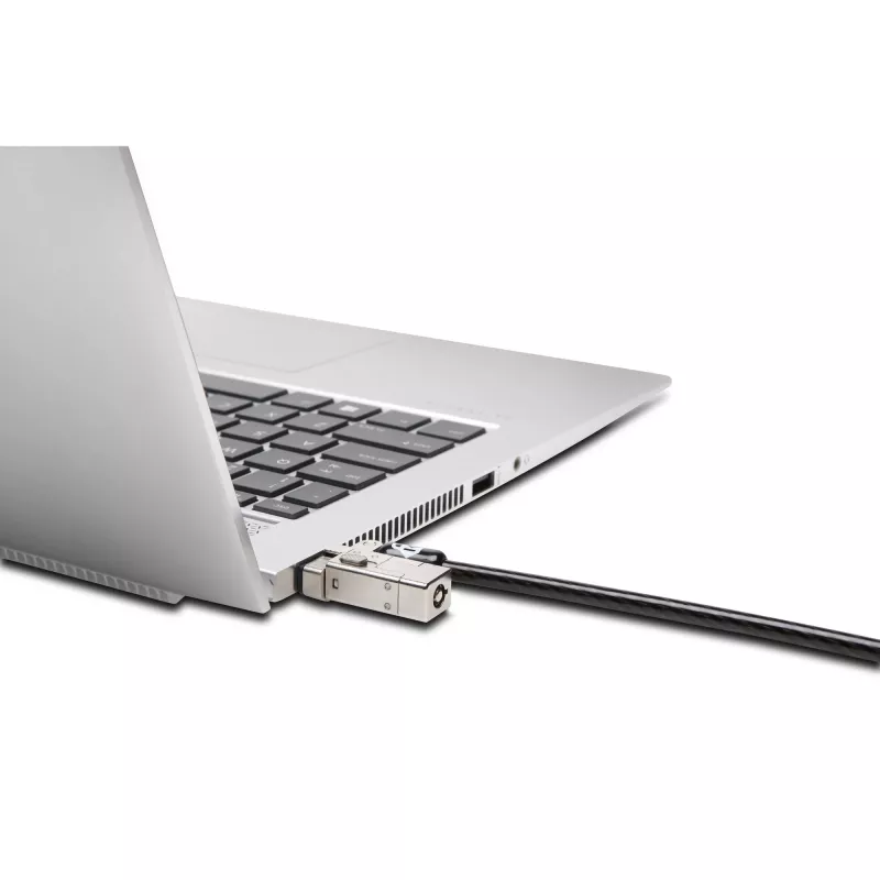 Kensington Slim NanoSaver 2.0 Dual Headed Lock, Kensington, Key, Carbon steel, Silver, Black