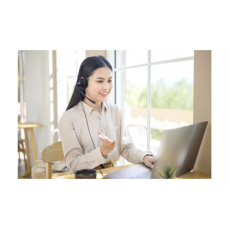 Kensington USB Mono Headset with Inline Controls, Wired, Office/Call center, Headset, Black