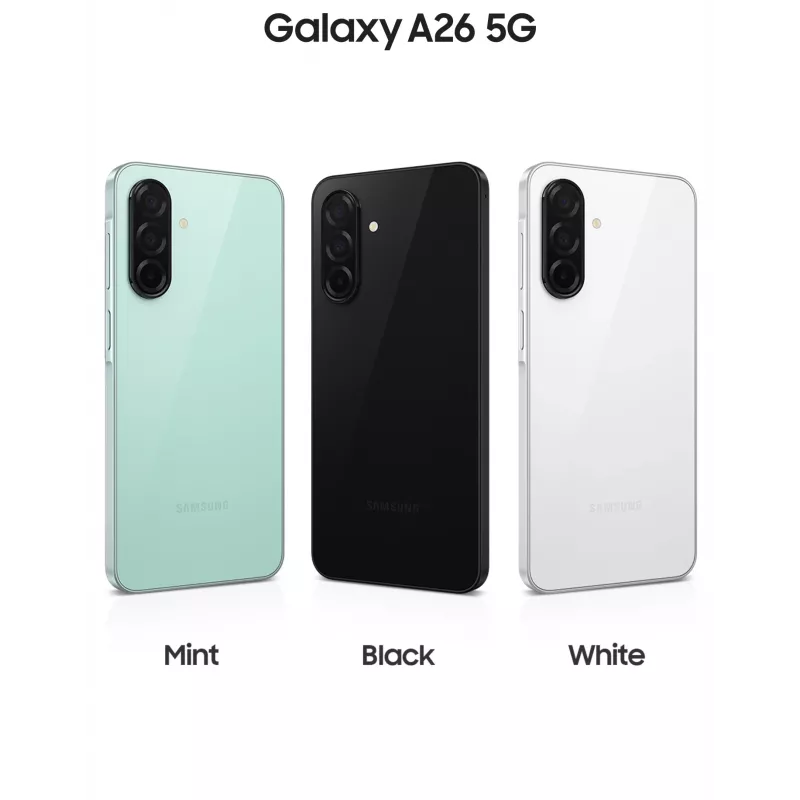 Samsung Galaxy A26 17 cm (6.7 inch) Hybrid Dual SIM Android 15 5G USB Type-C 6 GB 128 GB 5000 mAh Black