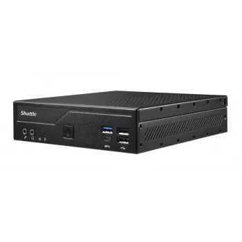 Shuttle Slim PC DH610 , S1700, 1x HDMI, 2x DP , 1x 2.5 inch, 2x M.2, 2x LAN (Intel 1G + 2.5G), 2x COM, 24/7 permanent operation, incl. VESA