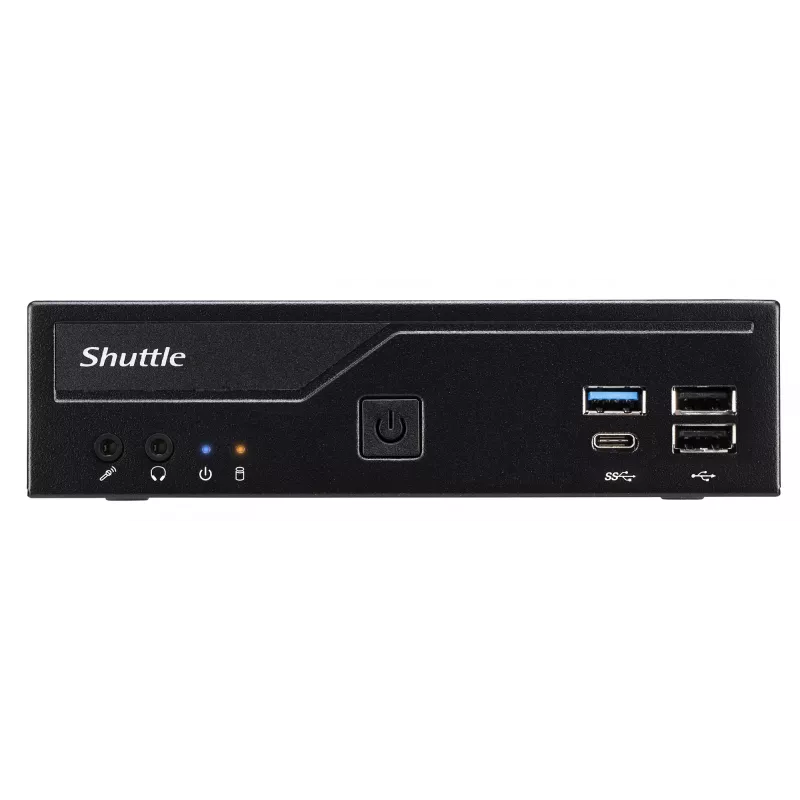 Shuttle Slim PC DH610 , S1700, 1x HDMI, 2x DP , 1x 2.5 inch, 2x M.2, 2x LAN (Intel 1G + 2.5G), 2x COM, 24/7 permanent operation, incl. VESA