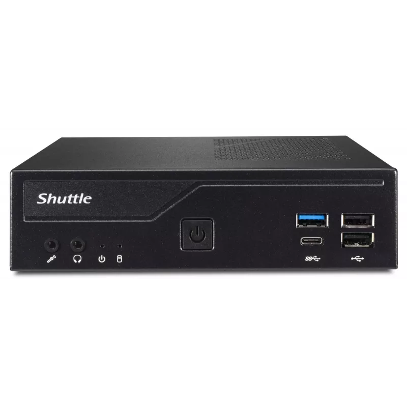 Shuttle Slim PC DH610 , S1700, 1x HDMI, 2x DP , 1x 2.5 inch, 2x M.2, 2x LAN (Intel 1G + 2.5G), 2x COM, 24/7 permanent operation, incl. VESA