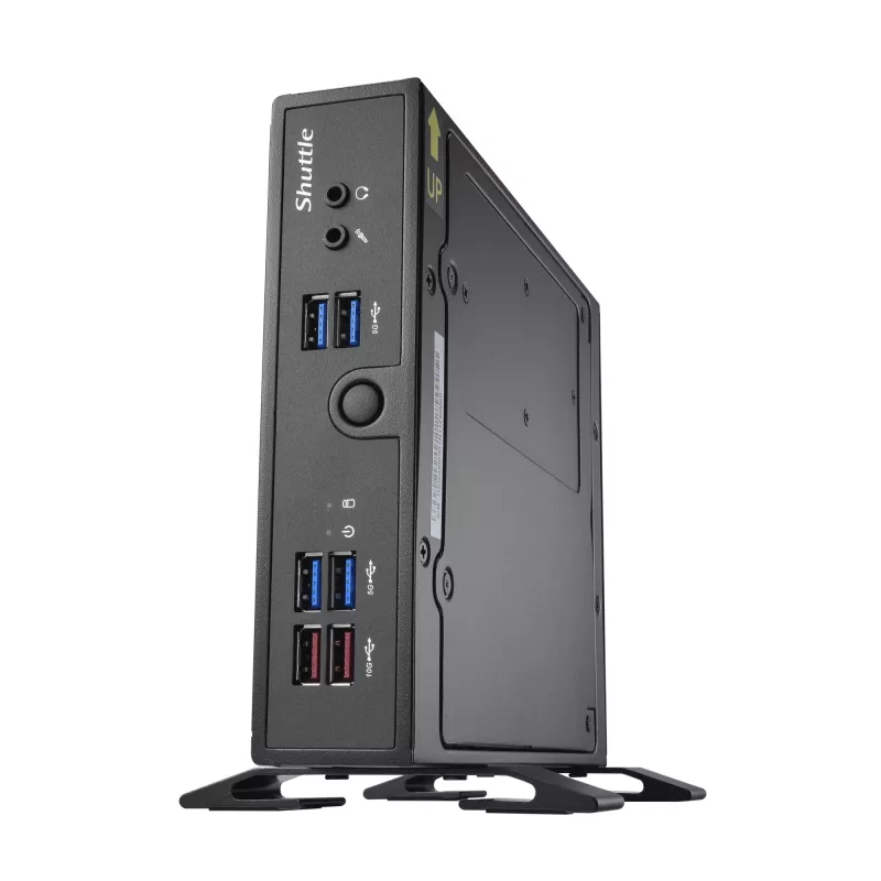Shuttle XPC slim Barebone DS50U5, i5-1335U, 2x LAN (1x 2.5Gbit ,1x 1Gbit), 1xCOM,1xHDMI,1xDP, 1x VGA, fanless, 24/7 permanent operation