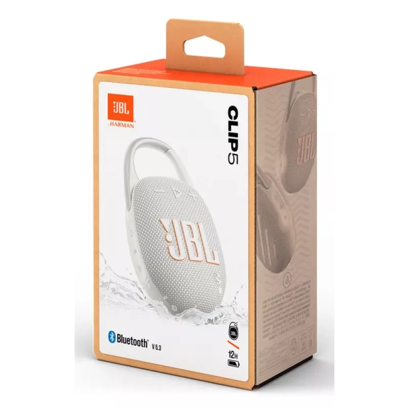 JBL Clip 5, 4.5 cm, 7 W, 90 - 20000 Hz, 85 dB, Wireless, 2.4 - 2.4835 GHz