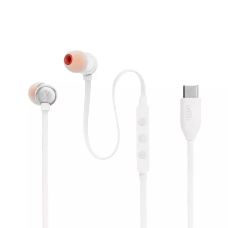 JBL Tune 310C Headset Wired In-ear Calls/Music USB Type-C White