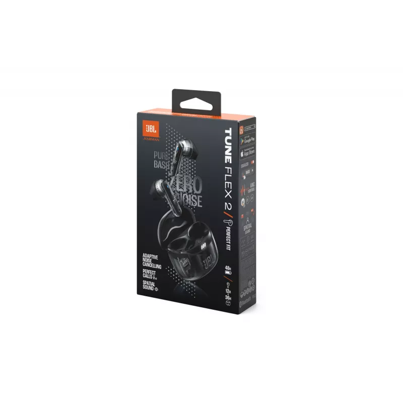 JBL Tune Flex 2 Ghost Edition Headset True Wireless Stereo (TWS) In-ear Calls/Music Bluetooth Black