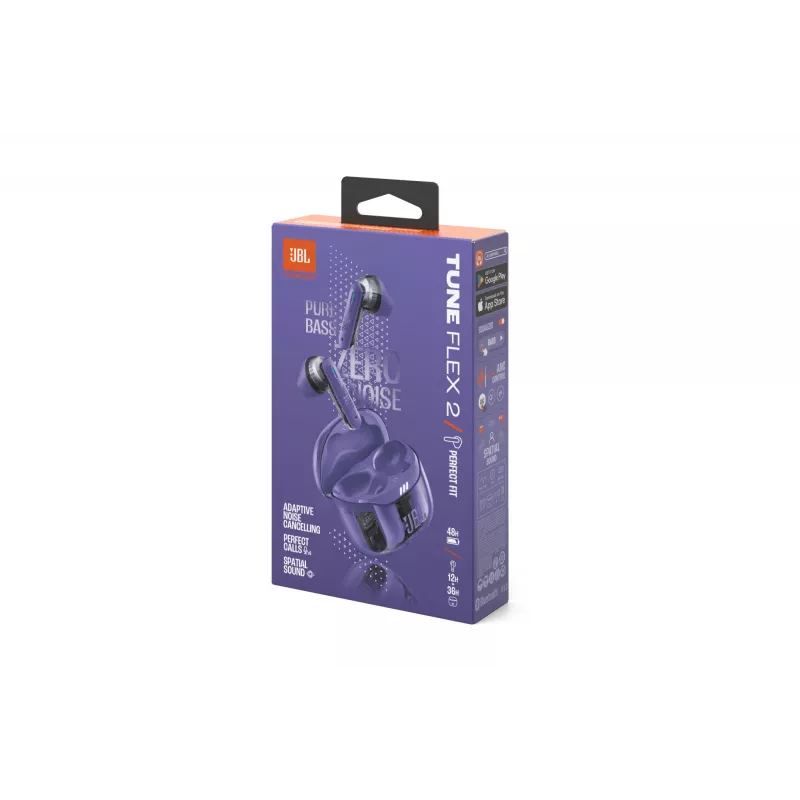 JBL Tune Flex 2 Ghost Edition Headset True Wireless Stereo (TWS) In-ear Calls/Music Bluetooth Purple