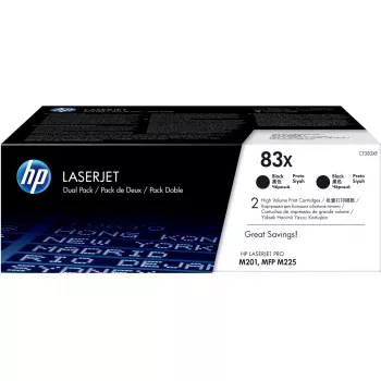 Toner cartridges HP 83X (CF283XD) 2-pack High Yield Black for LaserJet printers, 2200 pages (black)
