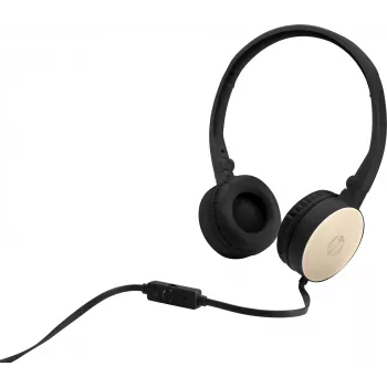 HP Stereo Headset H2800 (Black w. Silk Gold), Wired, Calls/Music, 125 g, Headset, Black, Gold