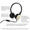 HP Stereo Headset H2800 (Black w. Silk Gold), Wired, Calls/Music, 125 g, Headset, Black, Gold