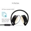 HP Stereo Headset H2800 (Black w. Silk Gold), Wired, Calls/Music, 125 g, Headset, Black, Gold