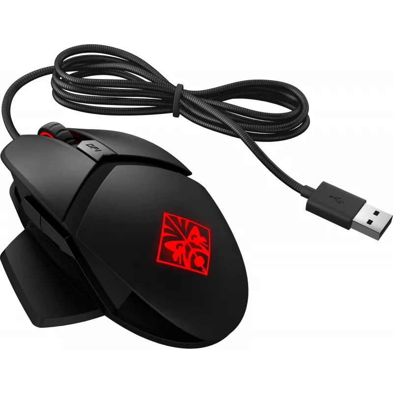 HP OMEN by Reactor Mouse, Right-hand, Optical, USB Type-A, 16000 DPI, 0.2 ms, Black