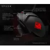HP OMEN by Reactor Mouse, Right-hand, Optical, USB Type-A, 16000 DPI, 0.2 ms, Black