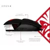 HP OMEN by Reactor Mouse, Right-hand, Optical, USB Type-A, 16000 DPI, 0.2 ms, Black