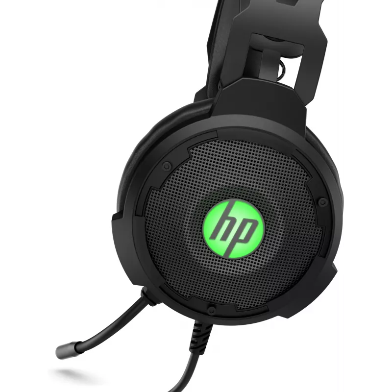 HP Pavilion Gaming Headset 600, Wired, Gaming, 360 g, Headset, Black, Green