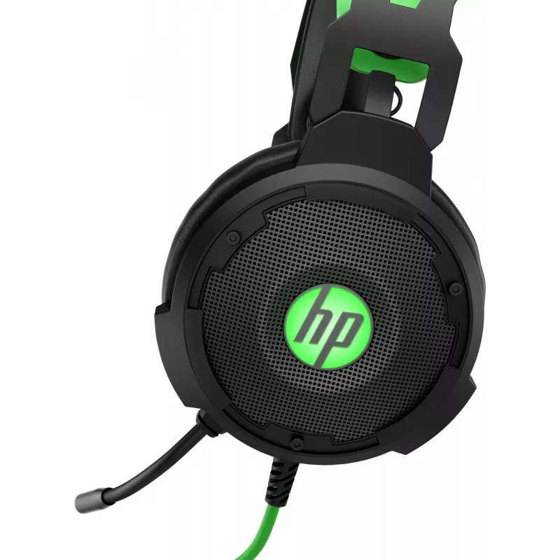 HP Pavilion Gaming Headset 600, Wired, Gaming, 360 g, Headset, Black, Green