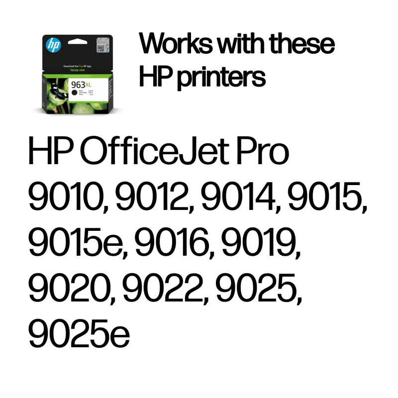 HP 963XL High Yield Black Original Ink Cartridge, Black, 1 pc(s), 2000 pages