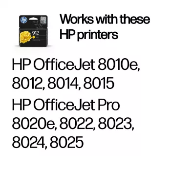 HP 912 Yellow Original Ink Cartridge, Yellow, 1 pc(s), 315 pages