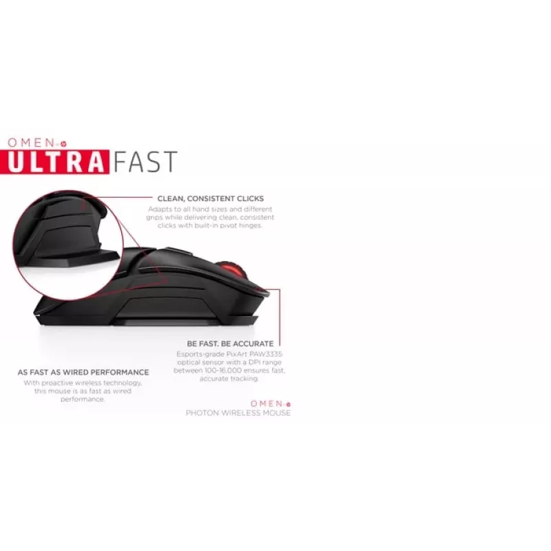 Mouse HP OMEN by Photon Wireless Bluetooth USB Type-A
