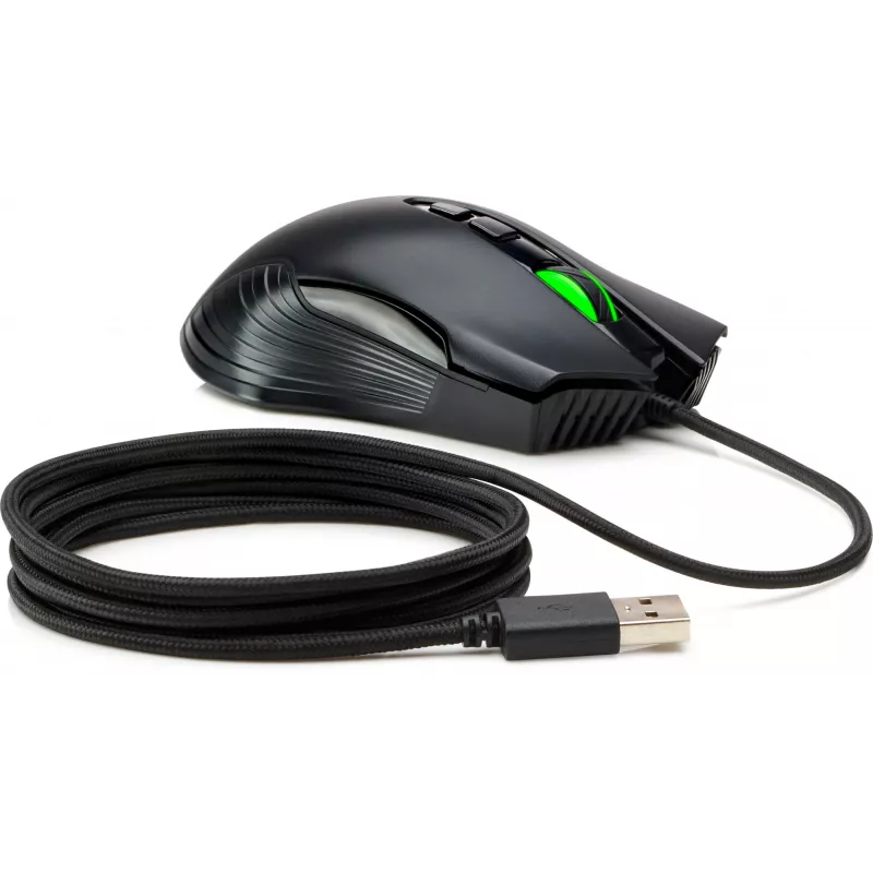 HP X220 Backlit Gaming Mouse, Ambidextrous, Optical, USB Type-A, 3600 DPI, Black