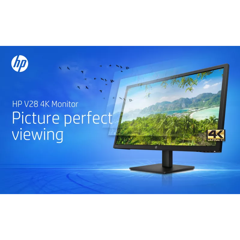 HP V28 computer monitor 71.1 cm (28 inch) 3840 x 2160 pixels 4K Ultra HD LED Black