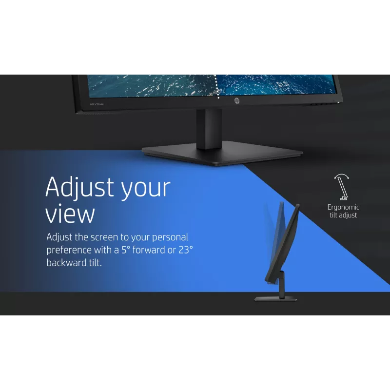 HP V28 computer monitor 71.1 cm (28 inch) 3840 x 2160 pixels 4K Ultra HD LED Black